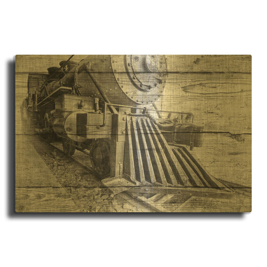 'Lost Farmstead On The Prairie 003' By Gordon Semmens Gold Metal Wall Art