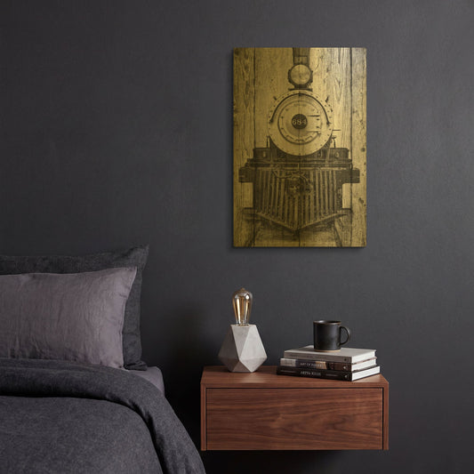 'Lost Farmstead On The Prairie 004' By Gordon Semmens Gold Metal Wall Art