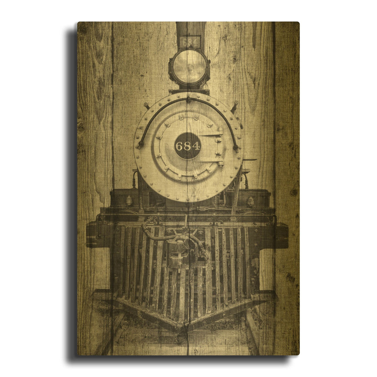 'Lost Farmstead On The Prairie 004' By Gordon Semmens Gold Metal Wall Art