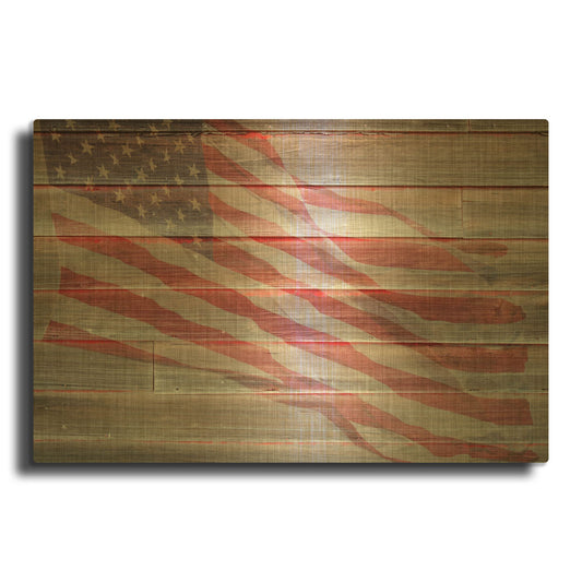 'Lost Farmstead On The Prairie 023' By Gordon Semmens Gold Metal Wall Art