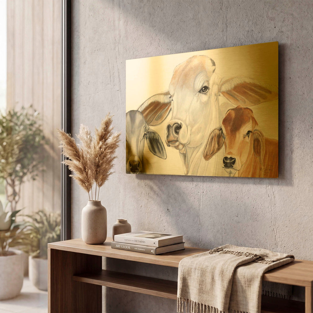 'Ranch Life' By Diane Fifer Gold Metal Wall Art