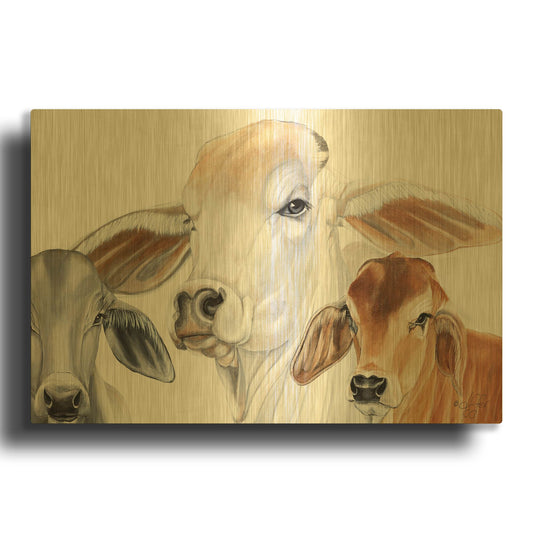 'Ranch Life' By Diane Fifer Gold Metal Wall Art