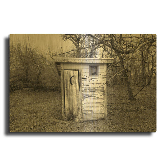 'Lost Farmstead On The Prairie 072' By Gordon Semmens Gold Metal Wall Art