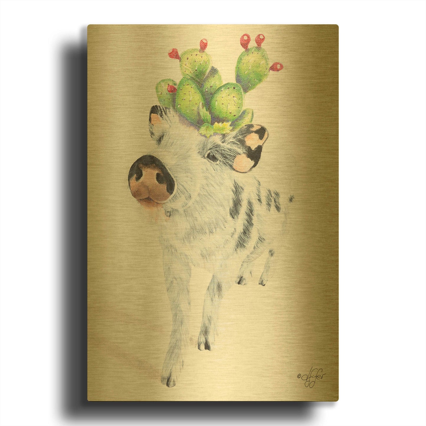 'Her Majesty' By Diane Fifer Gold Metal Wall Art