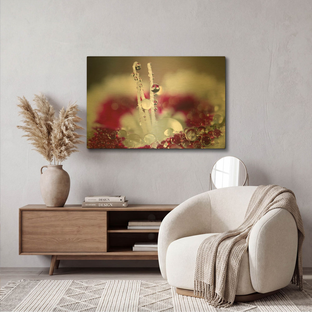 'Macro Flowers 07' By Gordon Semmens Gold Metal Wall Art