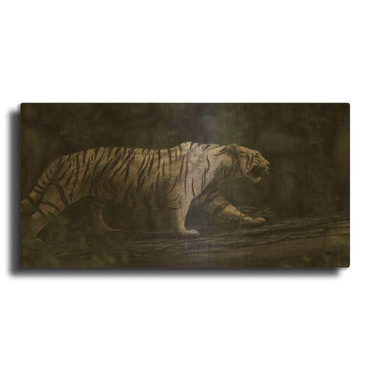 'Moonlight Prowl' By Gordon Semmens Gold Metal Wall Art