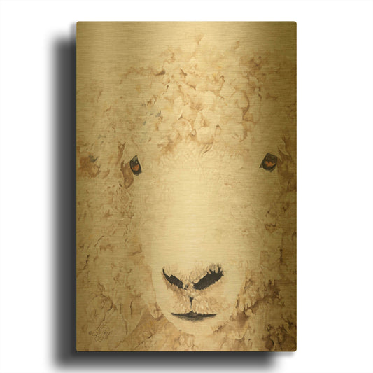'Woolly' By Diane Fifer Gold Metal Wall Art