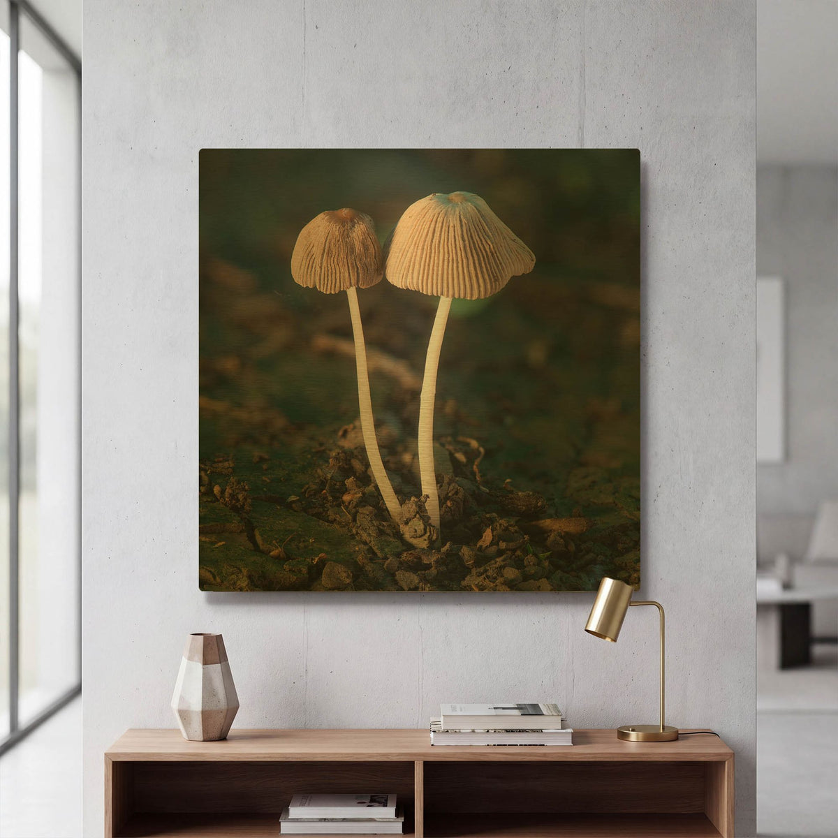 'Red River Of The North 09' By Gordon Semmens Gold Metal Wall Art