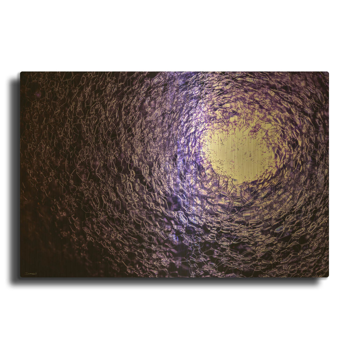 'Soap Suds 02' By Gordon Semmens Gold Metal Wall Art