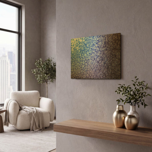 'Soap Suds 04' By Gordon Semmens Gold Metal Wall Art