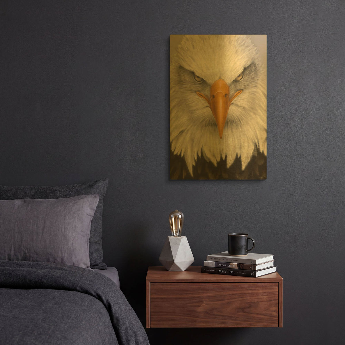 'Stare Down' By Gordon Semmens Gold Metal Wall Art