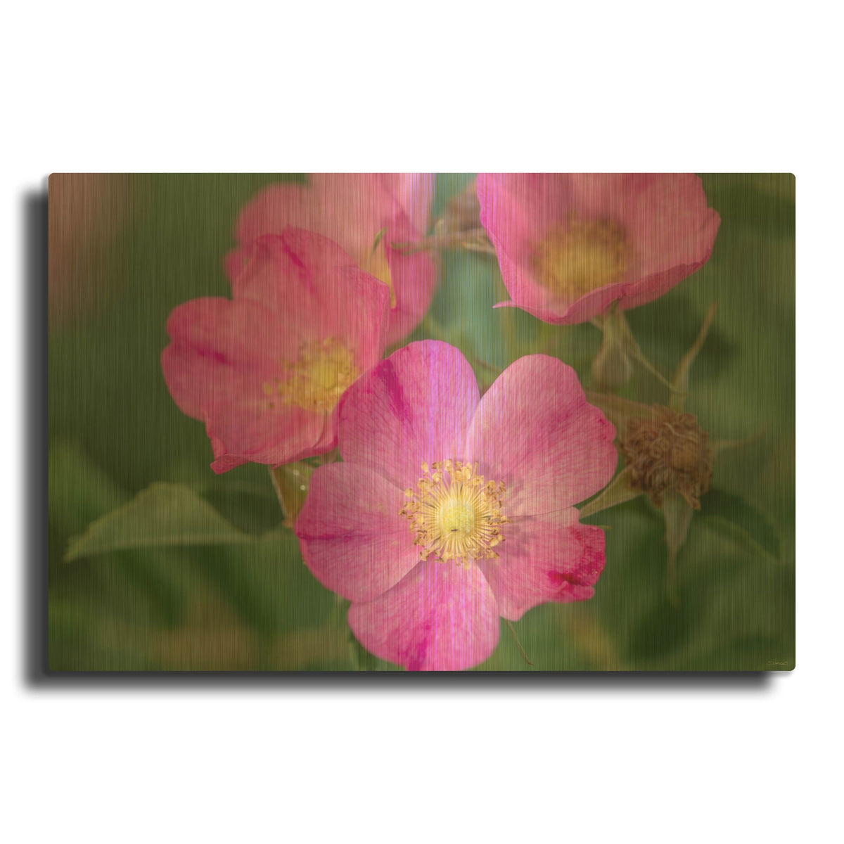 'Textures 17' By Gordon Semmens Gold Metal Wall Art