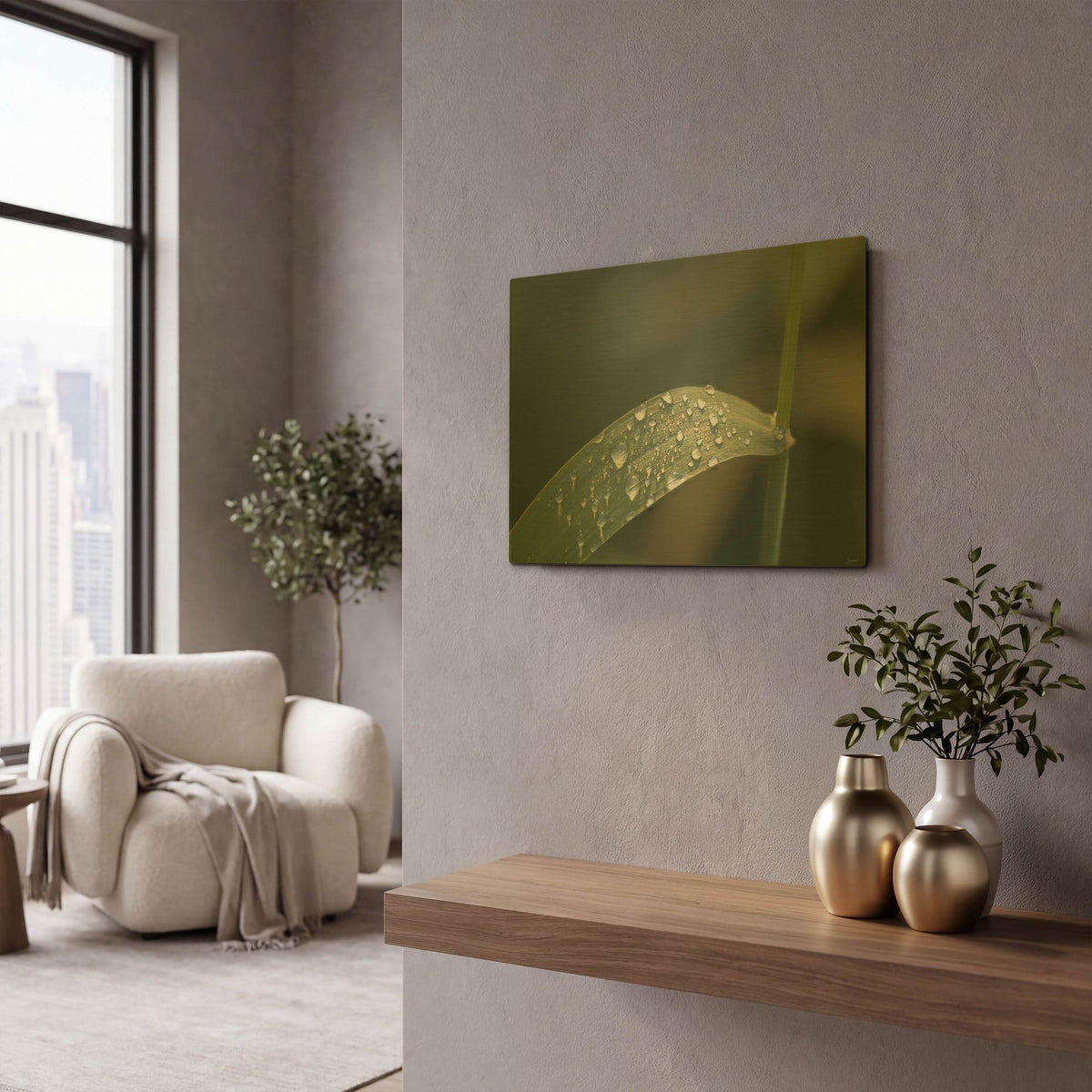 'Textures 20' By Gordon Semmens Gold Metal Wall Art