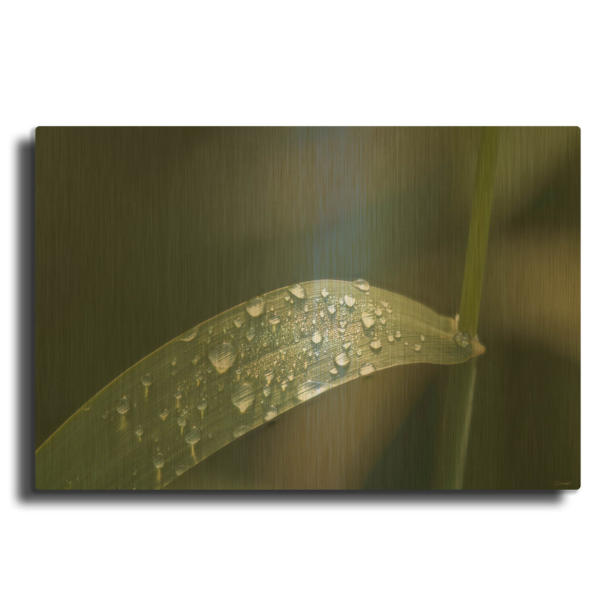 'Textures 20' By Gordon Semmens Gold Metal Wall Art