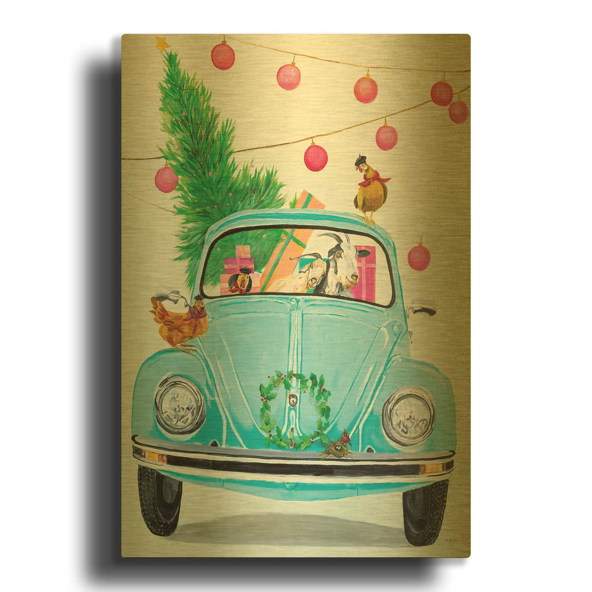'The Most Wonderful Time of the Year' By Diane Fifer Gold Metal Wall Art