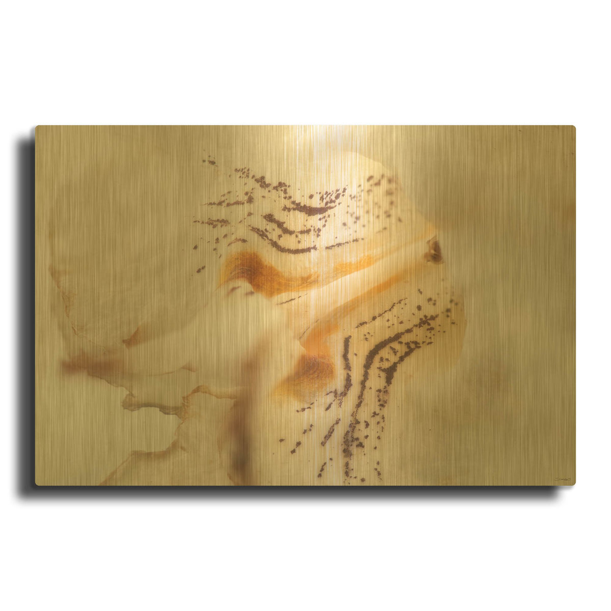 'Textures 22' By Gordon Semmens Gold Metal Wall Art