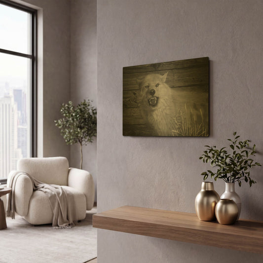 'Woodgrain Antiques 15' By Gordon Semmens Gold Metal Wall Art