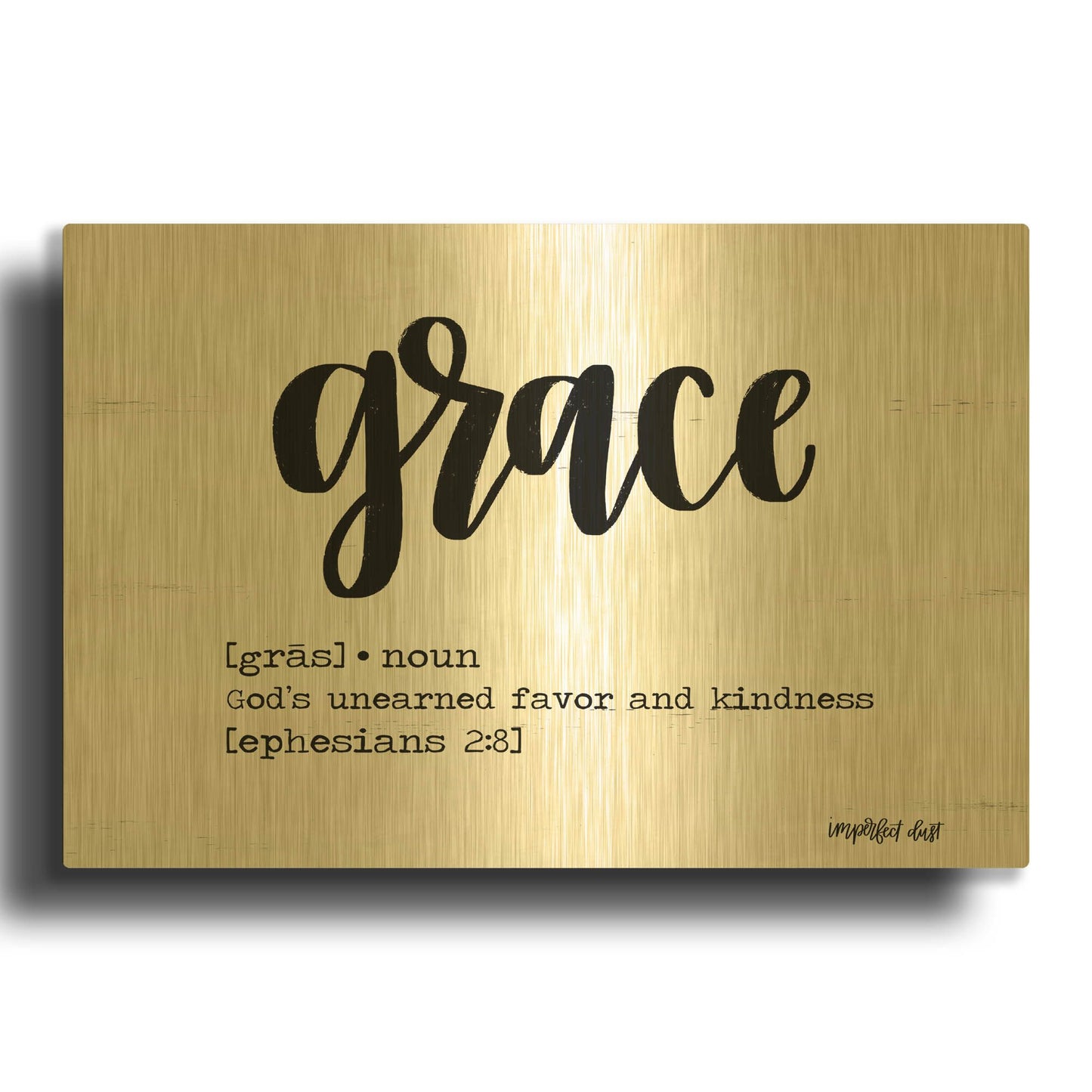 'Grace' By Imperfect Dust Gold Metal Wall Art