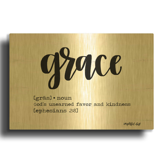 'Grace' By Imperfect Dust Gold Metal Wall Art