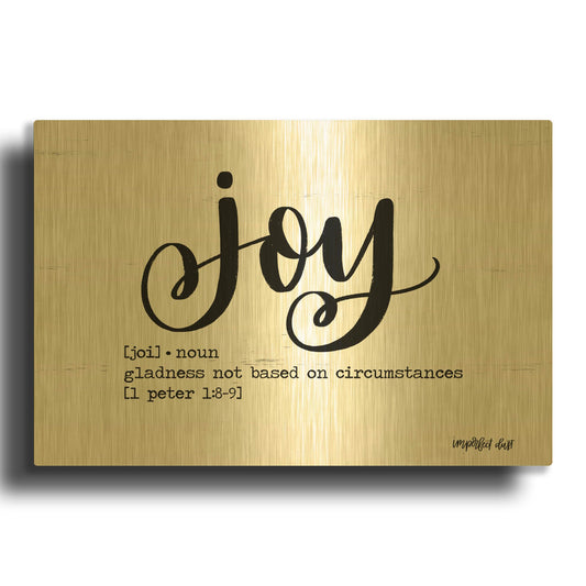 'Joy' By Imperfect Dust Gold Metal Wall Art