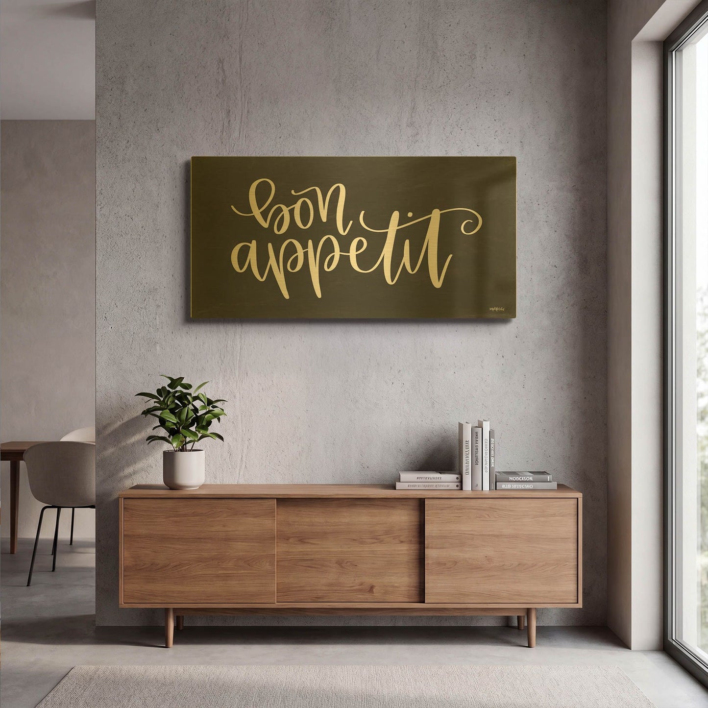 'Bon Appetit' By Imperfect Dust Gold Metal Wall Art