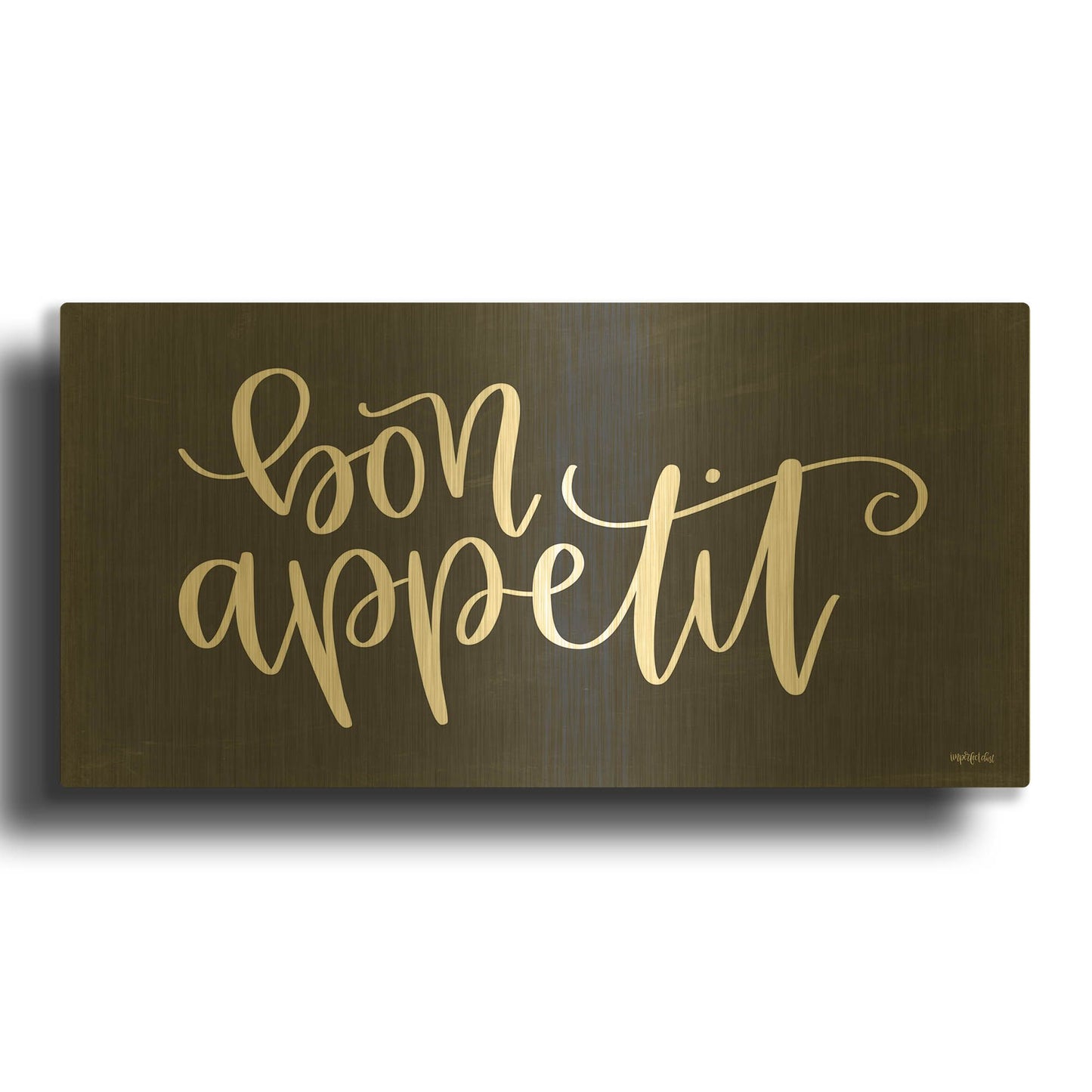 'Bon Appetit' By Imperfect Dust Gold Metal Wall Art