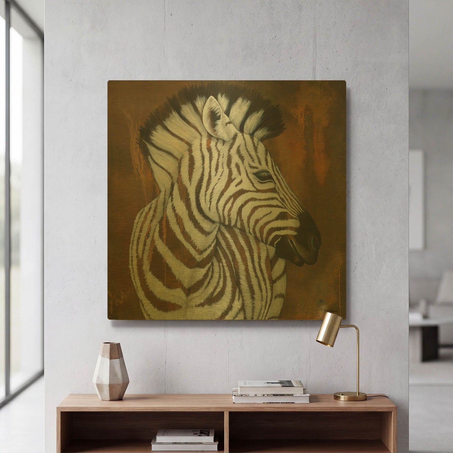 'Serengeti Rock Star' By Britt Hallowell Gold Metal Wall Art