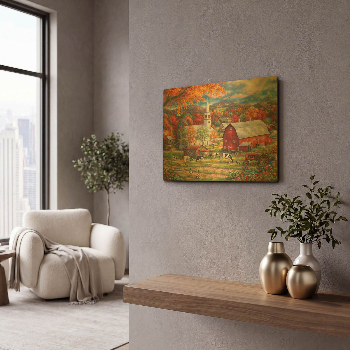 'Country Blessings' By Chuck Pinson Gold Metal Wall Art