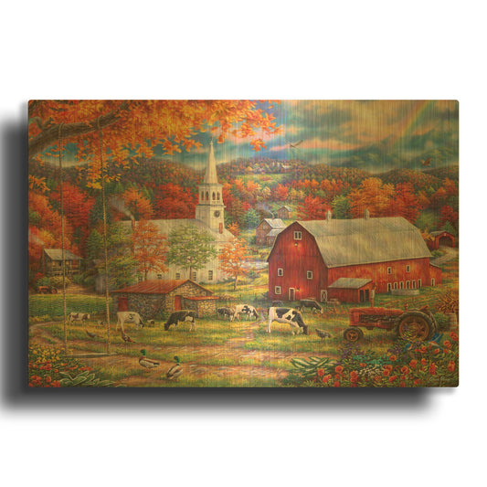 'Country Blessings' By Chuck Pinson Gold Metal Wall Art