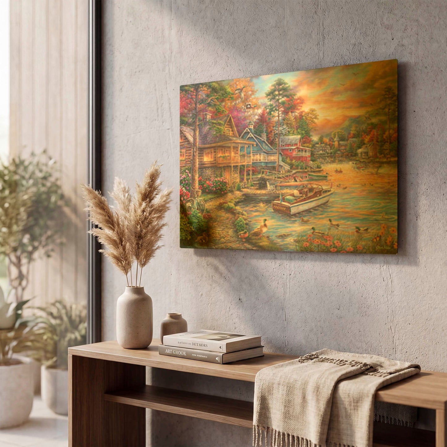 'Freedom at the Lake' By Chuck Pinson Gold Metal Wall Art