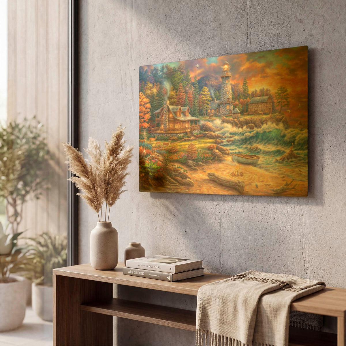 'Providence by the Sea' By Chuck Pinson Gold Metal Wall Art