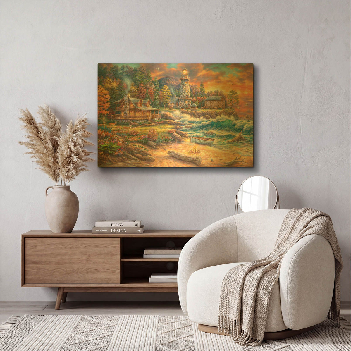 'Providence by the Sea' By Chuck Pinson Gold Metal Wall Art