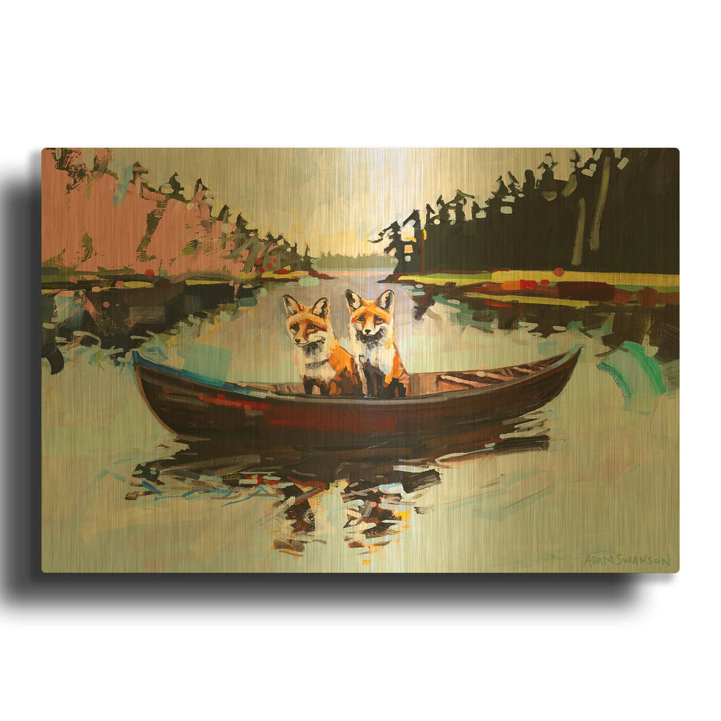 'Flights Of Fancy' By Adam Swanson Gold Metal Wall Art