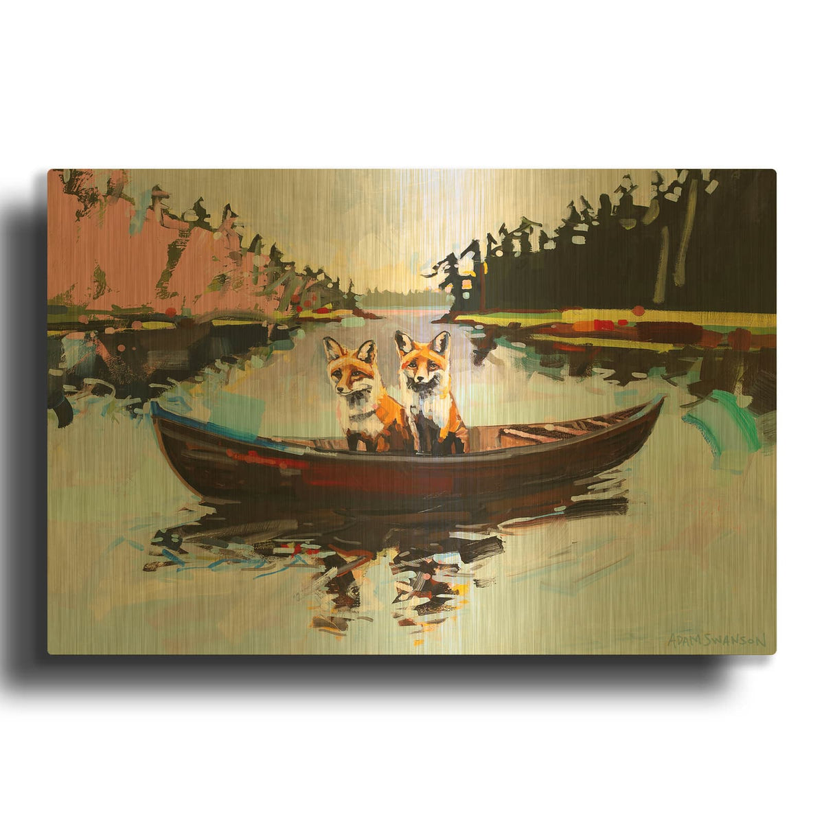 'Flights Of Fancy' By Adam Swanson Gold Metal Wall Art