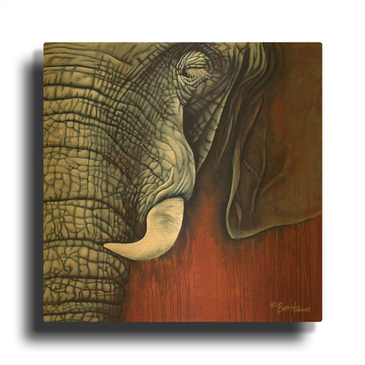 'Revering Tembo' By Britt Hallowell Gold Metal Wall Art