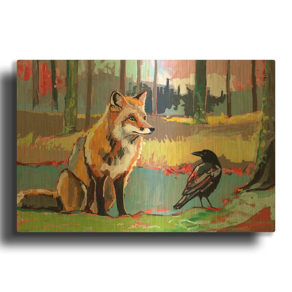 'Meet Us Right Here' By Adam Swanson Gold Metal Wall Art