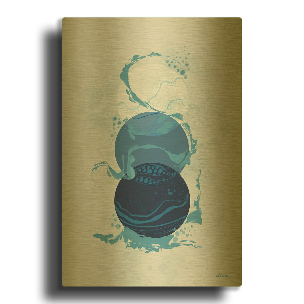 'Catch' By Bronwyn Baker Gold Metal Wall Art