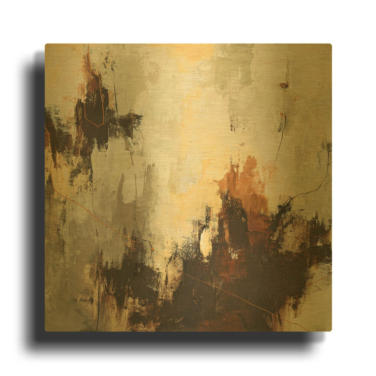 'Boomerang' By Danielle Lauzon Gold Metal Wall Art