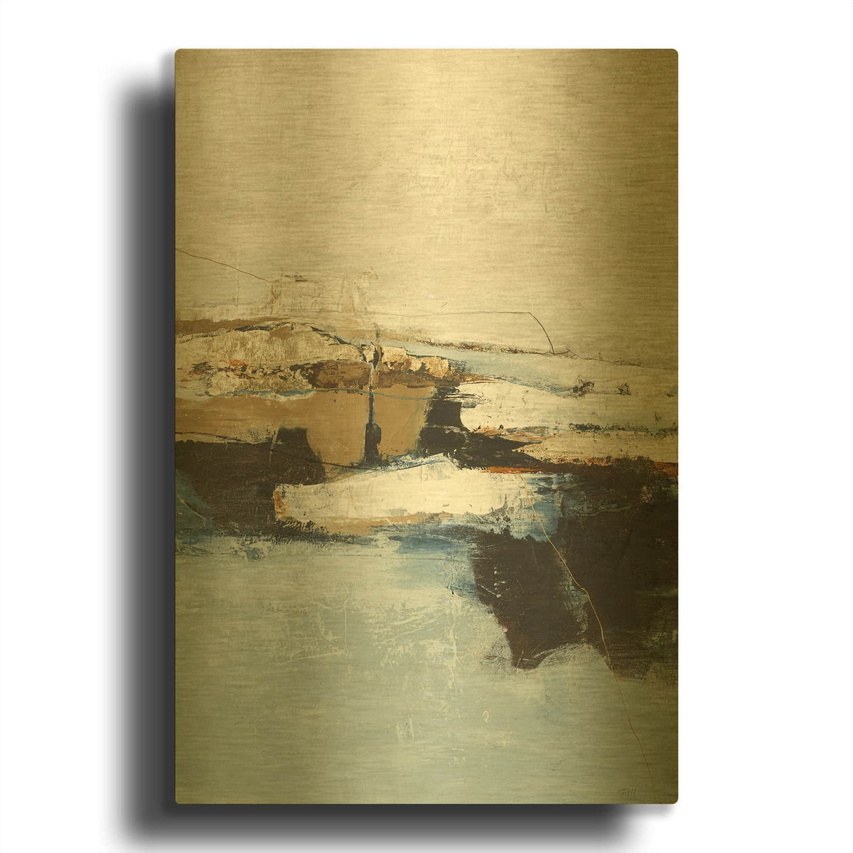'Get Away' By Danielle Lauzon Gold Metal Wall Art