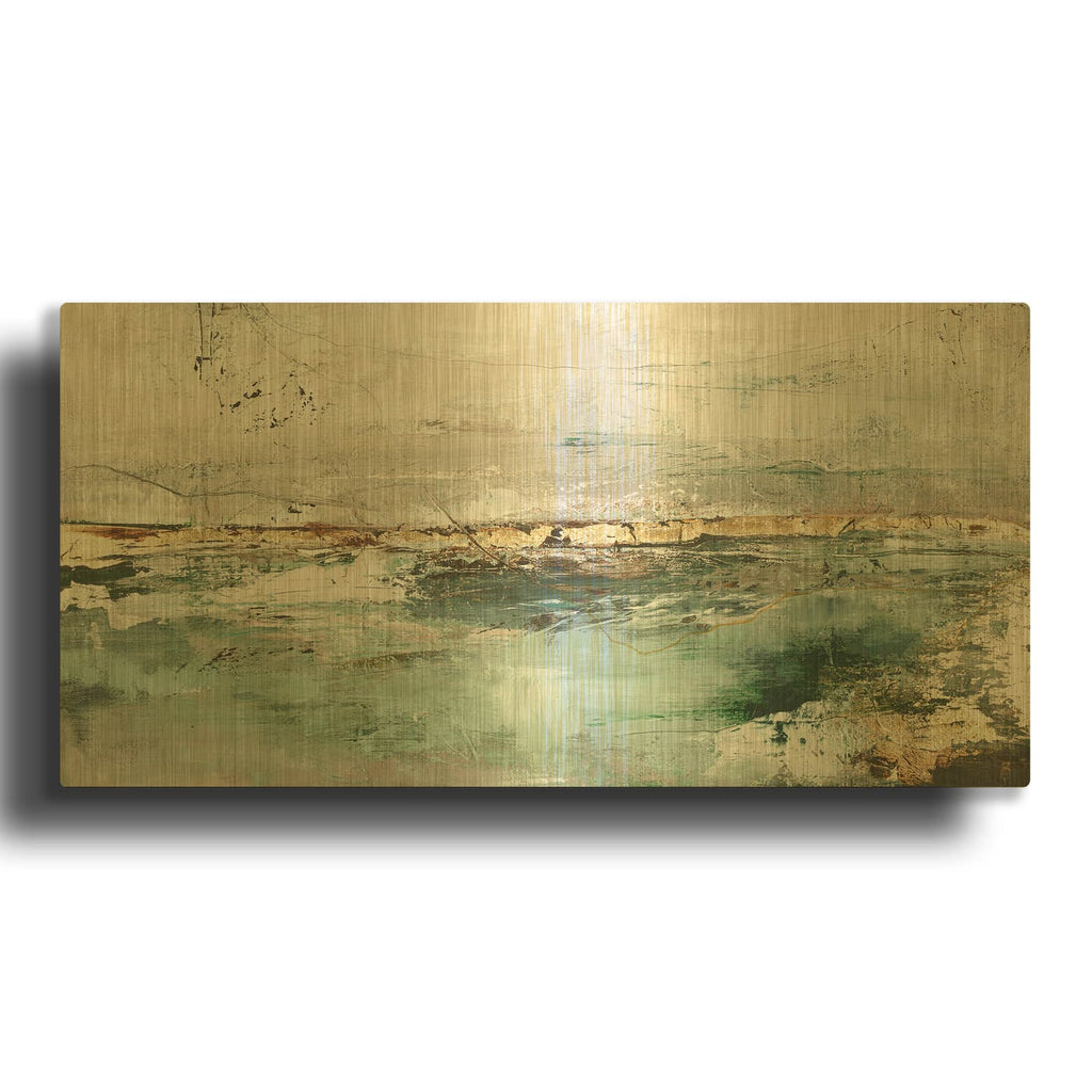 'Low Limit Green' By Danielle Lauzon Gold Metal Wall Art