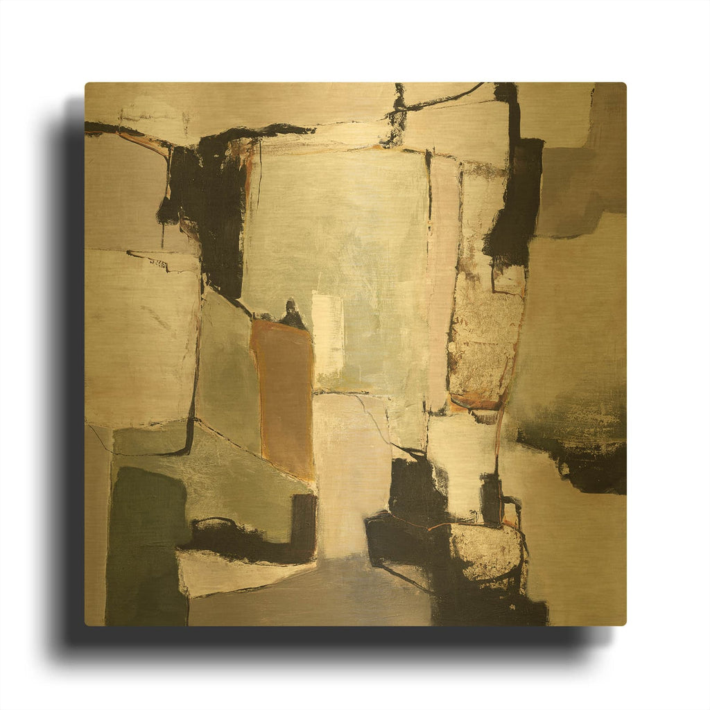 'Space'n Time' By Danielle Lauzon Gold Metal Wall Art