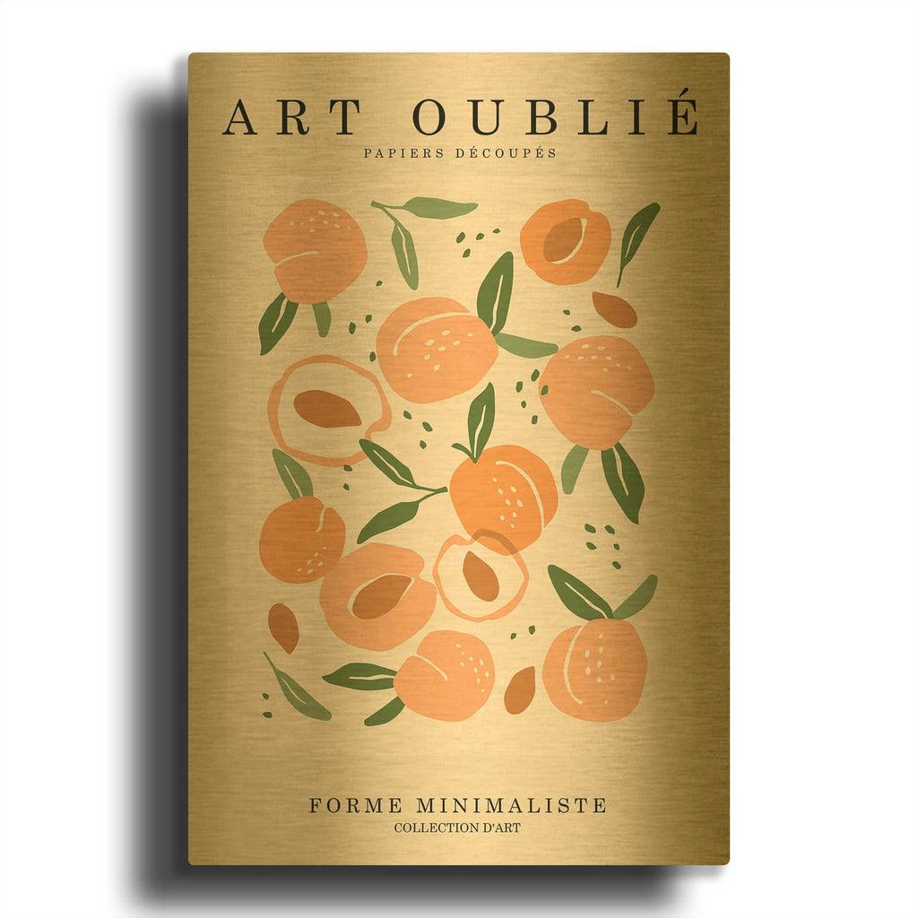 'Peachy Pattern' By Design Fabrikken Gold Metal Wall Art