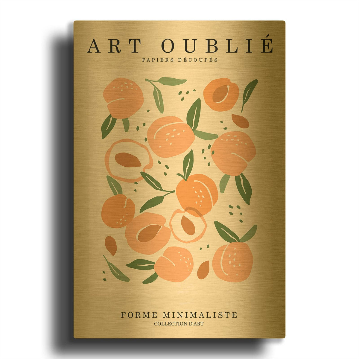 'Peachy Pattern' By Design Fabrikken Gold Metal Wall Art