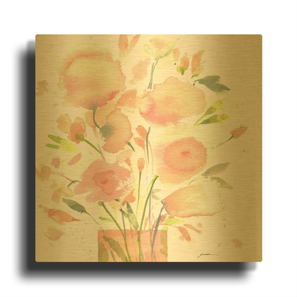 'Pink Tones' By Design Fabrikken Gold Metal Wall Art