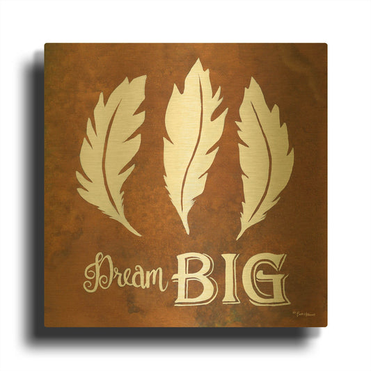 'Dream Big' By Britt Hallowell Gold Metal Wall Art