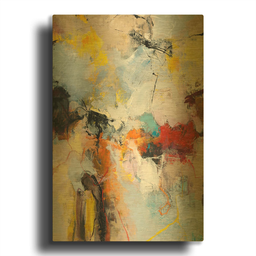 'Free Form' By Incado Gold Metal Wall Art