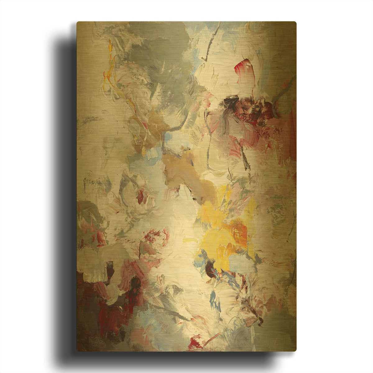 'Free Play 2' By Incado Gold Metal Wall Art