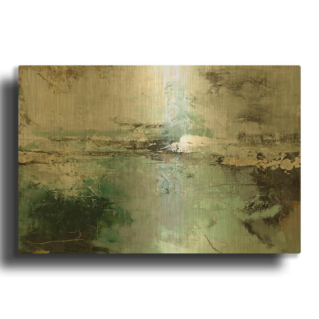 'Hillside Variation' By Incado Gold Metal Wall Art