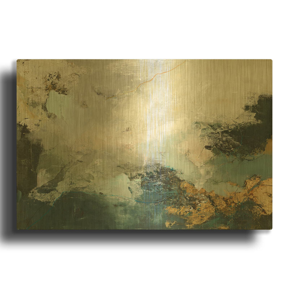 'Indigo Variation' By Incado Gold Metal Wall Art