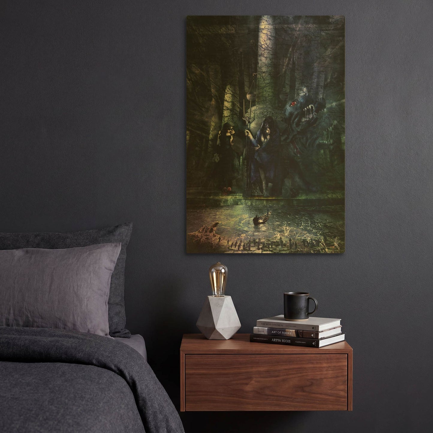 'Hades' By Mario Sanchez Nevado Gold Metal Wall Art